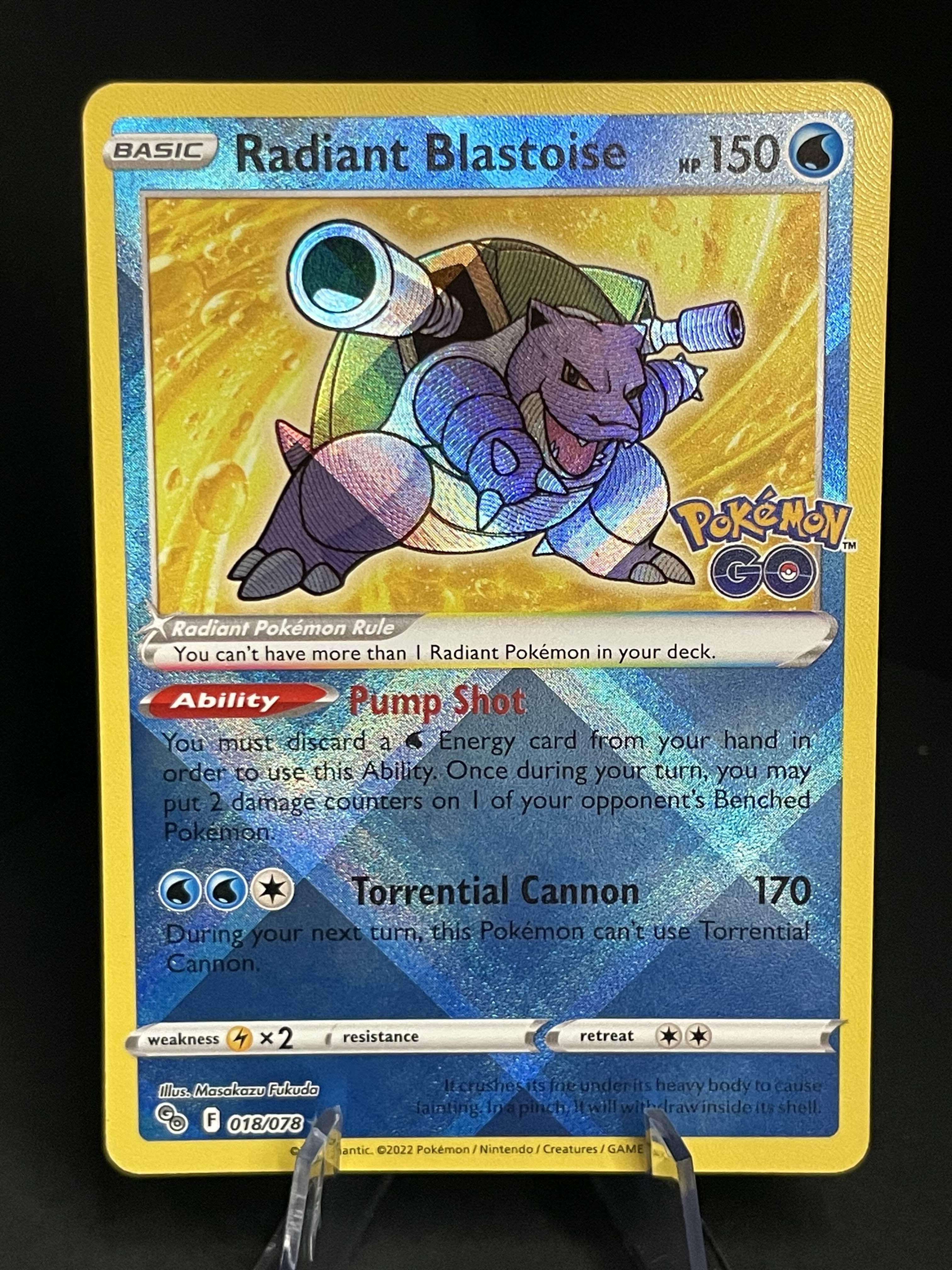Radiant Blastoise 018/078 Pokemon Go NM