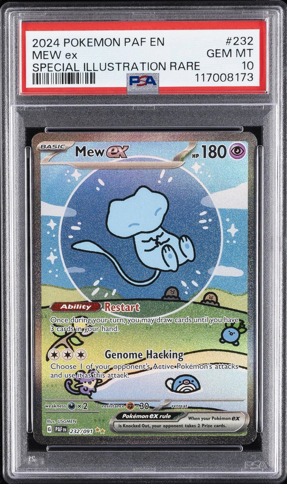 Mew Ex 232/091 Paldean Fates PSA 10